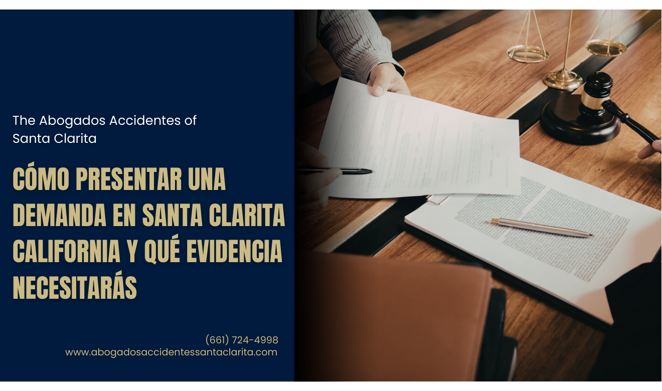 qué evidencia necesito para demanda Santa Clarita