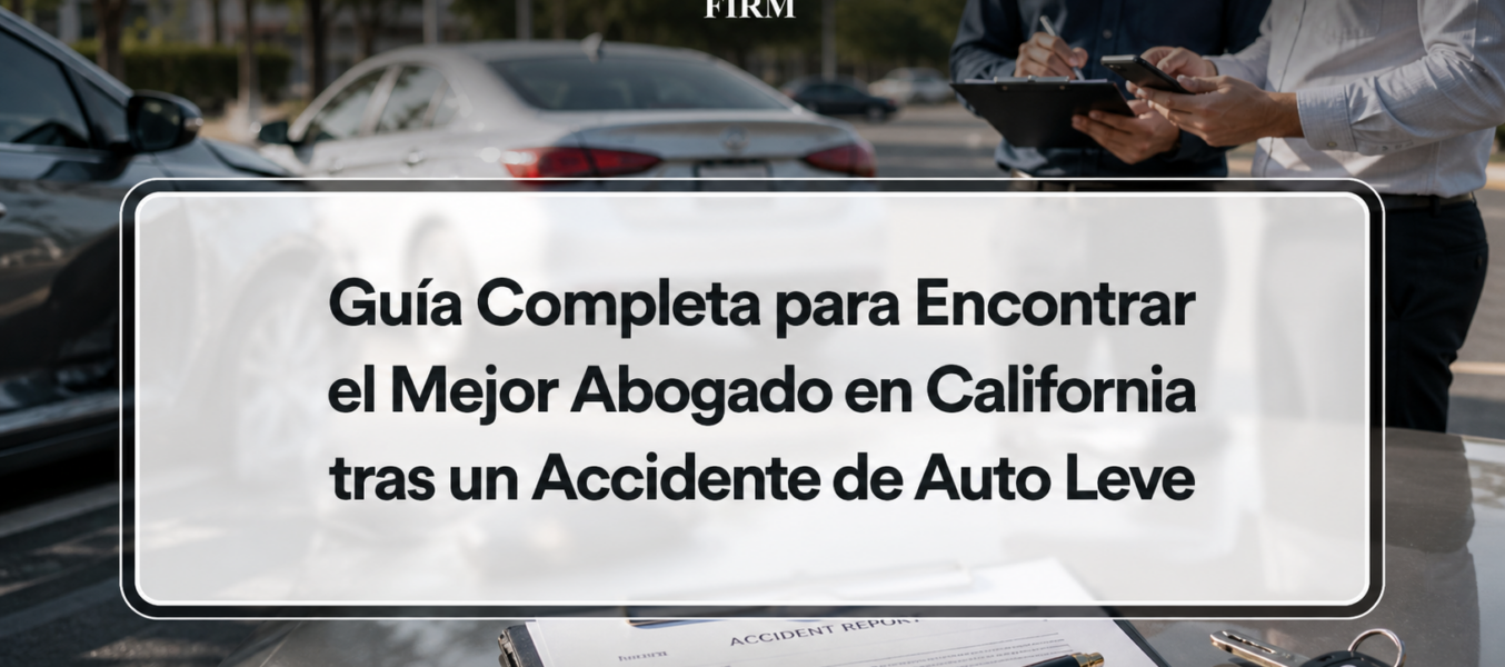 Guía Completa para Encontrar el Mejor Abogado en California tras un Accidente de Auto Leve