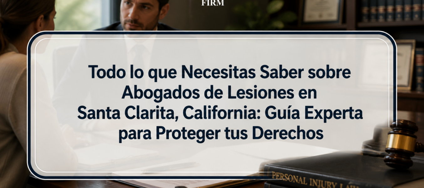 Todo lo que Necesitas Saber sobre Abogados de Lesiones en Santa Clarita, California: Guía Experta para Proteger tus Derechos